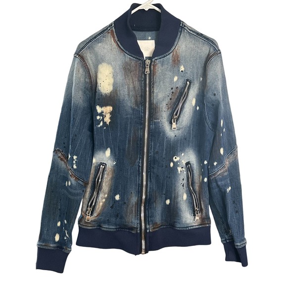Mackeen Market denim jacket Distressed size M - Picture 1 of 7